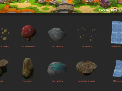 Casual RPG Environment 03 Low-poly 3D model