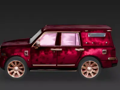 Velvet Wrapped Luxury Patrol SUV 3D Model Low-poly 3D model