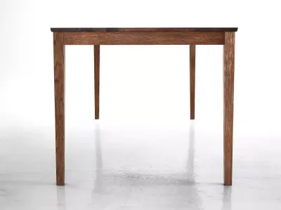 No dining table with wooden legs 3D model