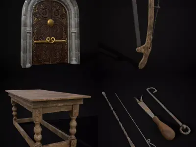 Medieval Prop Mix Fifty One 3D Model Pack