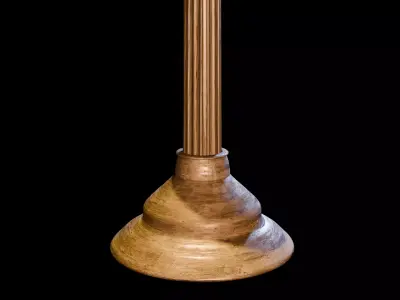 Vintage Street Lamp Post 3D Model Low-poly 3D model