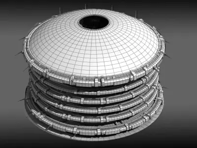 Dome District 2 Low-poly 3D model