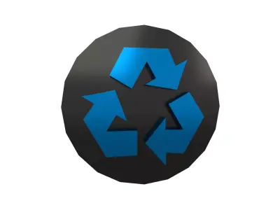 Recycle Symbols v4 010 Low-poly 3D model