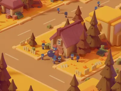 Building - Town Pack 02 Stylized 3D  3D model