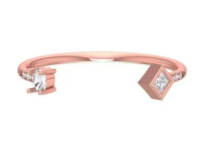 Women Light Weight Band Ring 3D print model