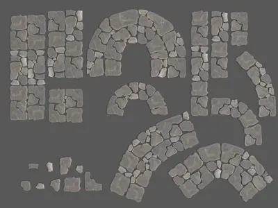 Environment Stone Pack Low-poly 3D model