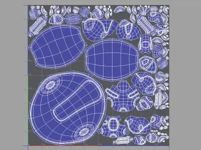 Rigged 7 Robot Models Low-poly 3D model