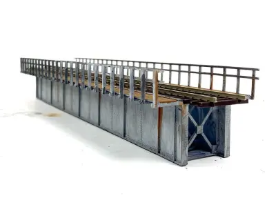 LINE-0007 Plate girder bridge riveted H0-scale 3D print model