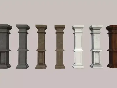 pillars  VR  AR  low-poly 3D model  Free low-poly 3D model