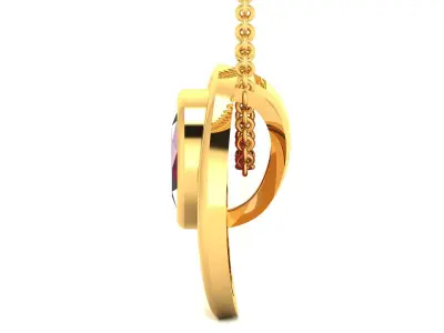 Women Oval Diamond Pendants 3dm STL OBJ FBX Render Details 3D print model