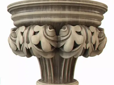 Gothic pilaster 3D model