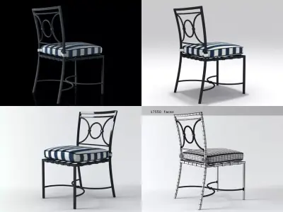 Barcelona Dining Chair 3D model
