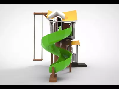 Hobbit Playground Low-poly 3D model