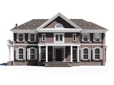 Build024 brick house 3D model