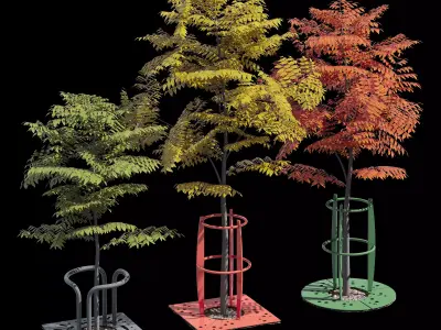 Urban tree grille 3D model