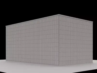 Backyard studio with furniture var 6 3D model