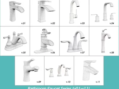 Bathroom faucet design v01-v11 3D model