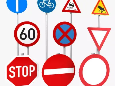 Traffic Signs 3D model