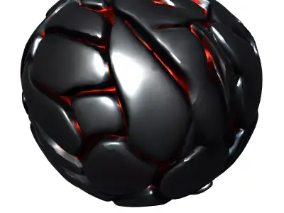 Futuristic Power Core Sphere Low-poly 3D model