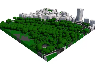 London city tile Level 2 block TQ2880 South West 3D model