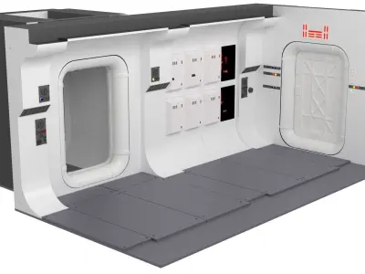 The Tantive IV Complete Hallway 1-6 scale Hottoys 3D print model