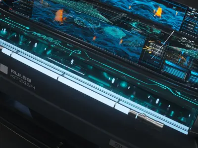 Holographic Scifi Table - C4D- Octane 3D model