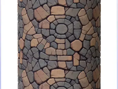 Stylized Stone Floor Seamless Texture Texture 17