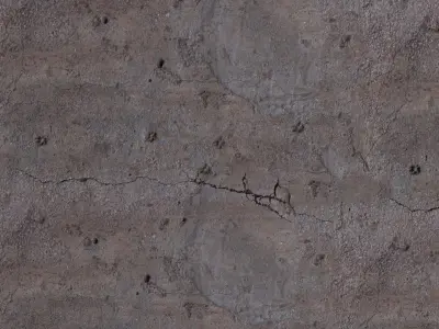 Damaged Concrete Floor PBR Texture