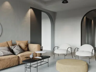 apartment interior scenes     3D model 2