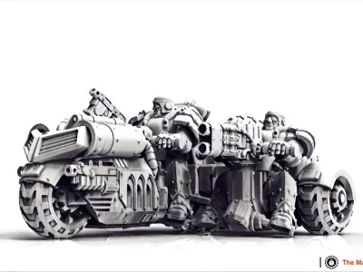 Warbike - Black Knights and Tempest Legion 3D print model