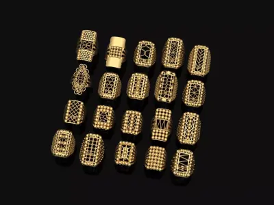 ring gold Jewelery 3D print model 3D print model purchase