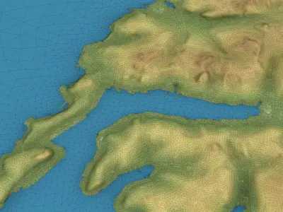 Vladivostok - 3D City Topography Terrain 3D Model Pack