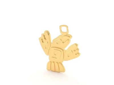 Native American pendant 02  Bird 3D print model