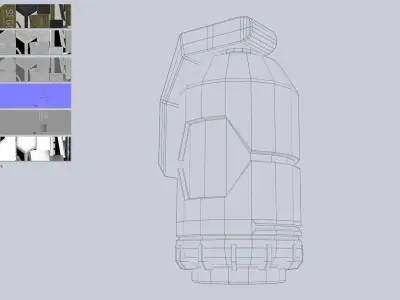 Scifi grenade Low-poly 3D model