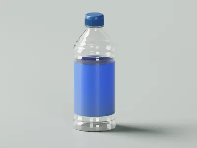 Drinking Water Bottle 3D Model Low-poly 3D model