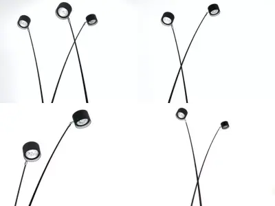 Sampei floor lamp with different angles 3D model
