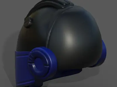 Helmet plastic scifi fantasy futuristic military Scifi  Low-poly 3D model