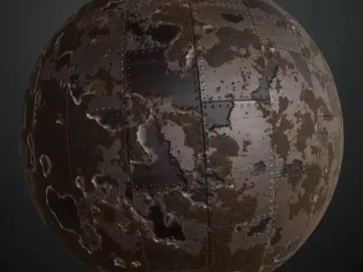 Peeling Plate Metal Plate PBR Seamless Texture