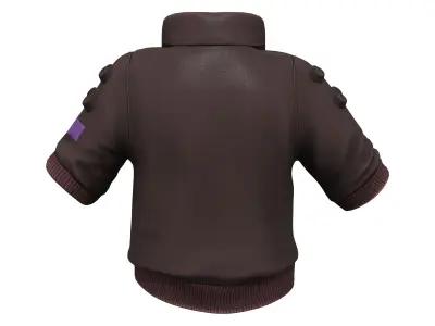 Men Standing Collar Neon Collar Cyberpunk Crop Jacket and Tshirt Low-poly 3D model