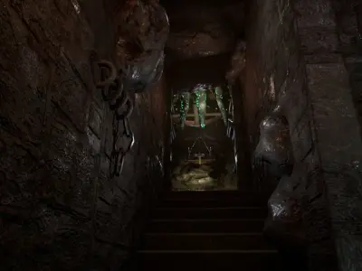 HellCage Environment dungeon  Low-poly 3D model