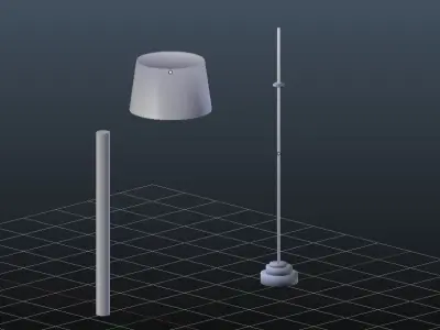 Glass Lamp Free 3D model