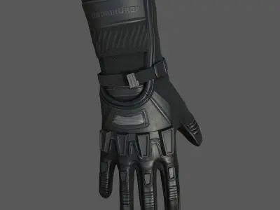 Gloves military combat soldier armor scifi fantasy  Low-poly 3D model