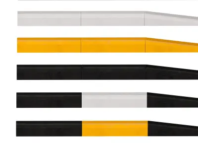 Curb set of squeegees 3D model