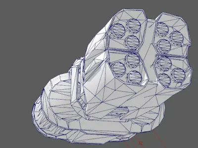 Next generation stylized handguns Low-poly 3D model