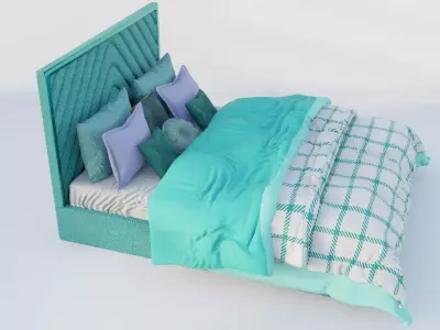  Laszlo Obsession Bed Low-poly 3D model