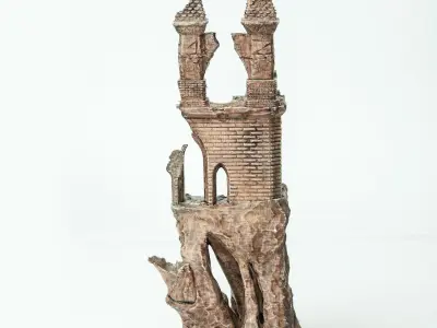 ANCIENT RAVEN CASTLE 3D print model