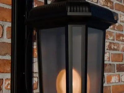 4K High Polly Old Wall Lattern 3D model