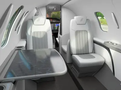  HondaJet Elite II Light Jet Aircraft Black Rigged 