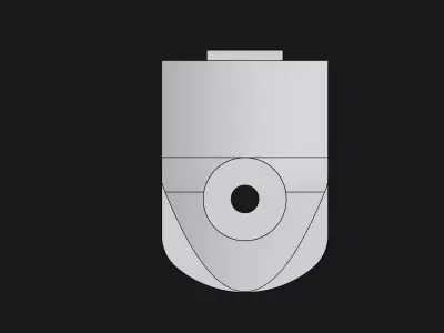 Shower glass rail holder 3D print model