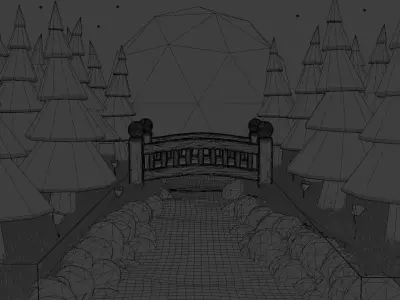 Fantasy Forest 3D model